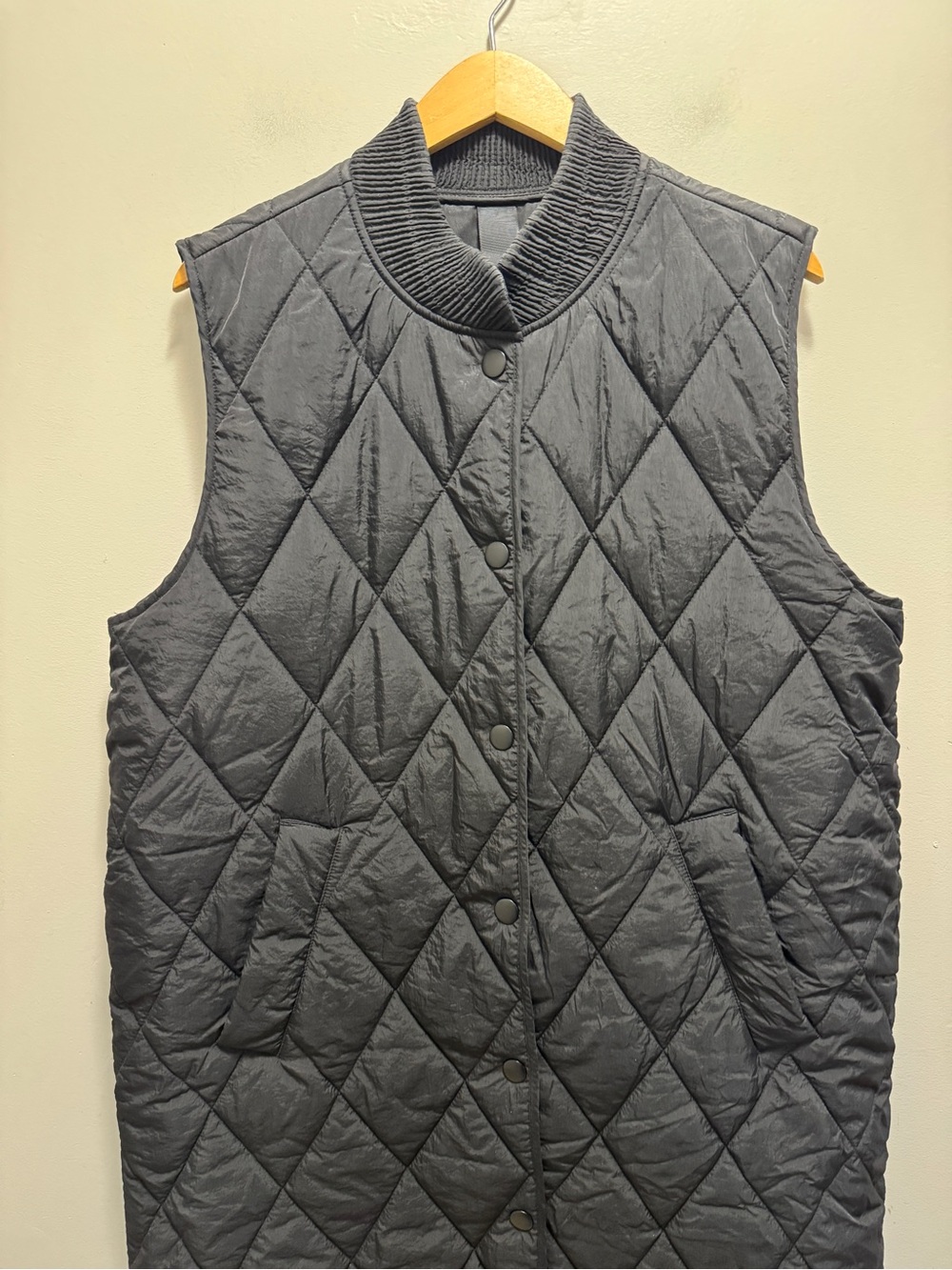 Kaffe Lorena Black Quilted Gilet Vest Size 36 - Picture 3 of 12